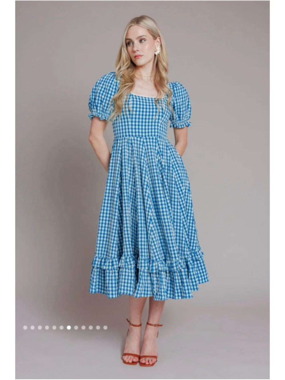 Jessakae Dorothy Dress
Blue Gingham Puff Sleeve Dress sz Med